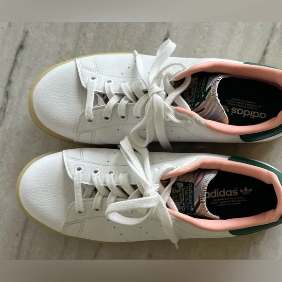 ADIDAS SNEAKERS TENNIS SHOES STAN SMITH 'White Collegiate Green' FZ3631 SZ 9.5 - Picture 9 of 13